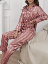 Serena | Classic Striped Satin PJ