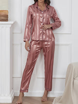 Serena | Classic Striped Satin PJ