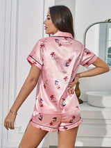 Lily | Floral Print Satin Loungewear